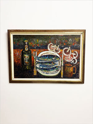 Barrington Moore TABB, Large Abstract Still Life Oil Painting