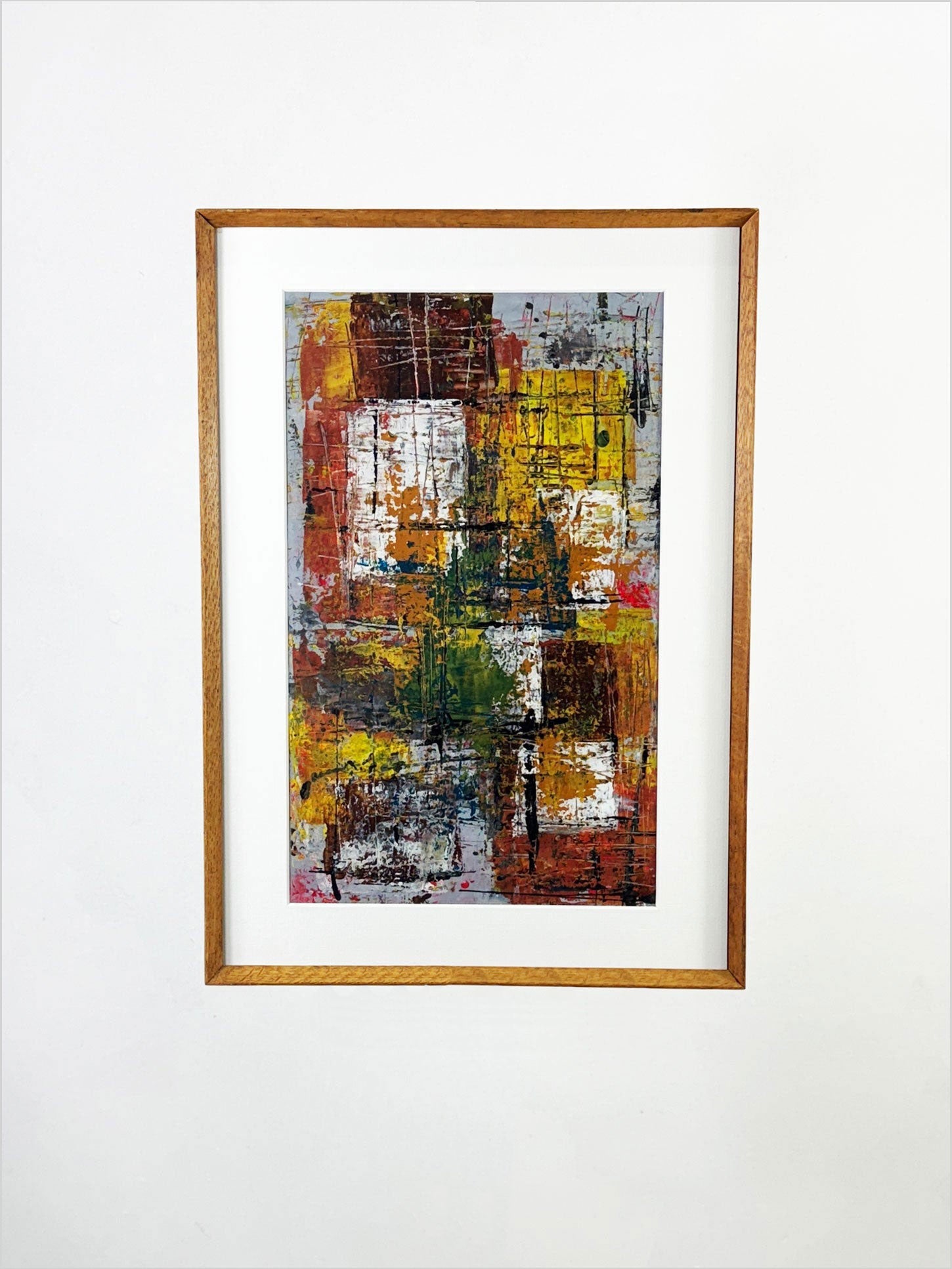 Vintage Cubist Abstract Painting