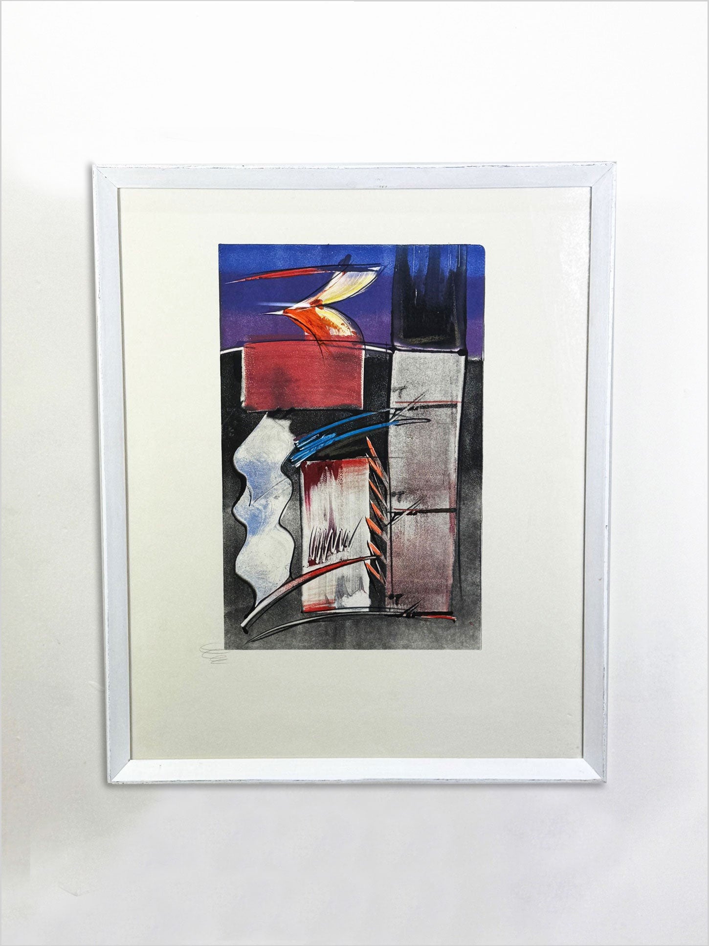 Mid Century Signed Abstract Lithograph