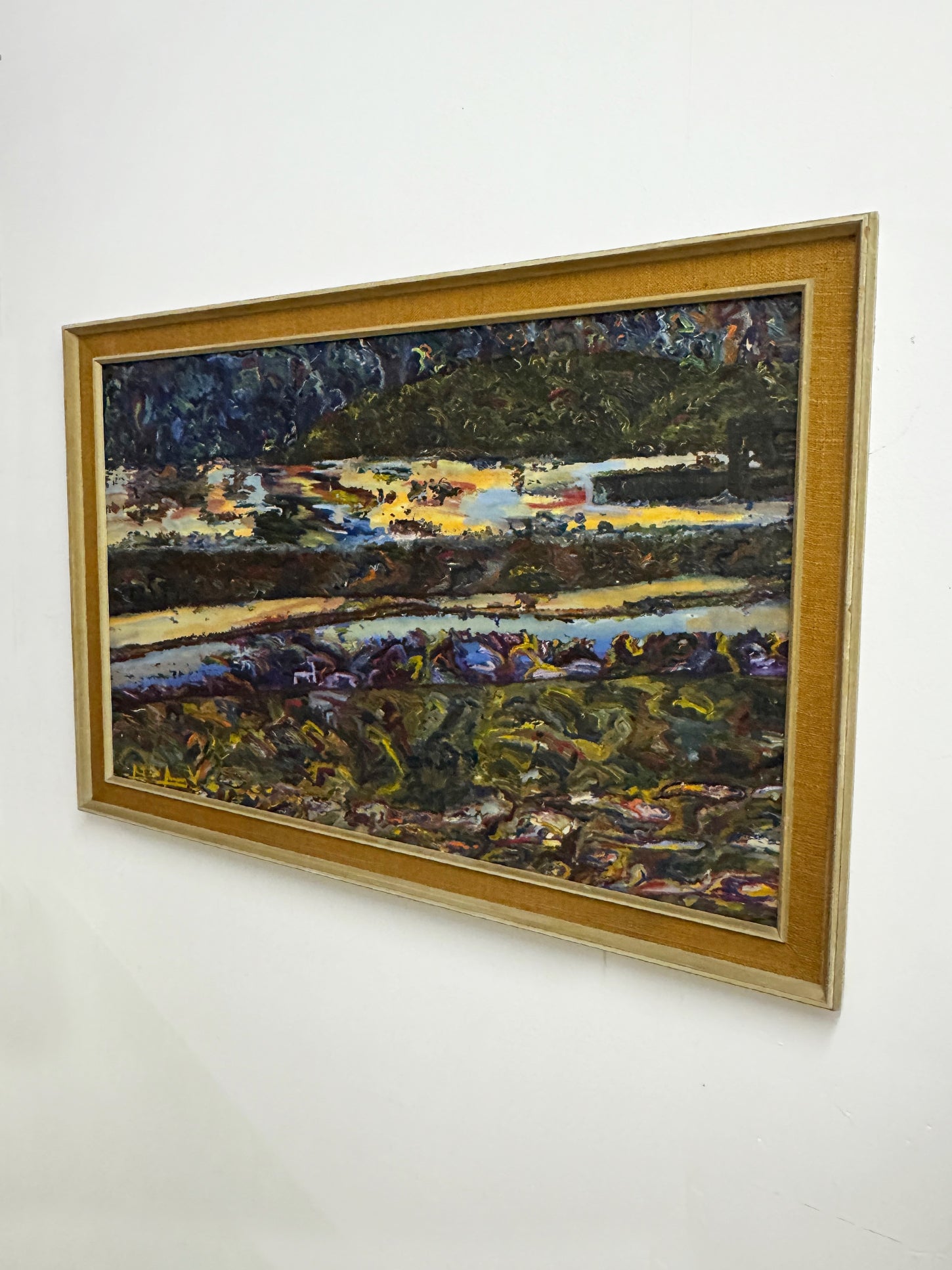 Large Signed Mid Century Vintage Oil Painting - 1960's