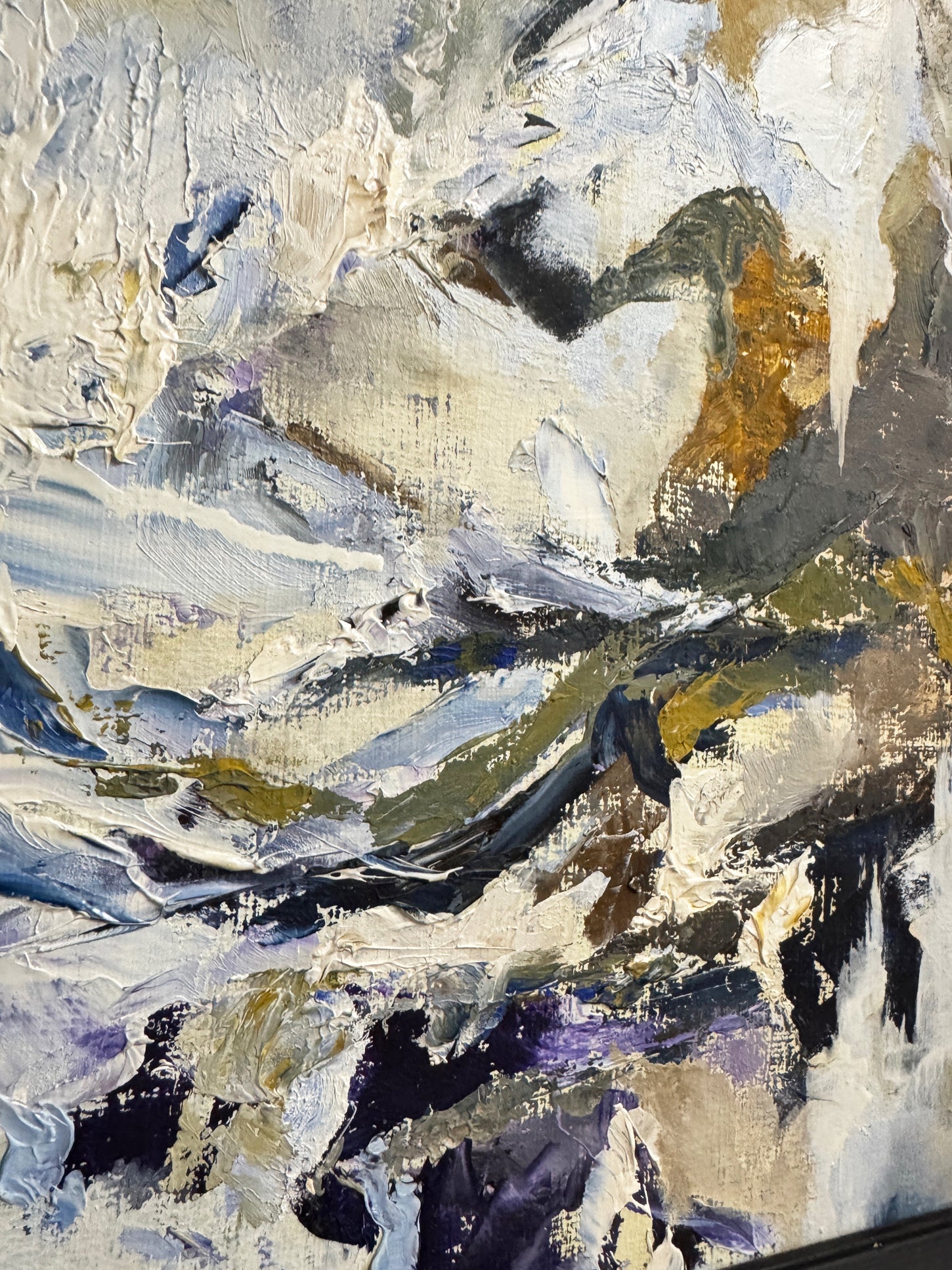 Mid Century Swedish Abstract Oil Painting