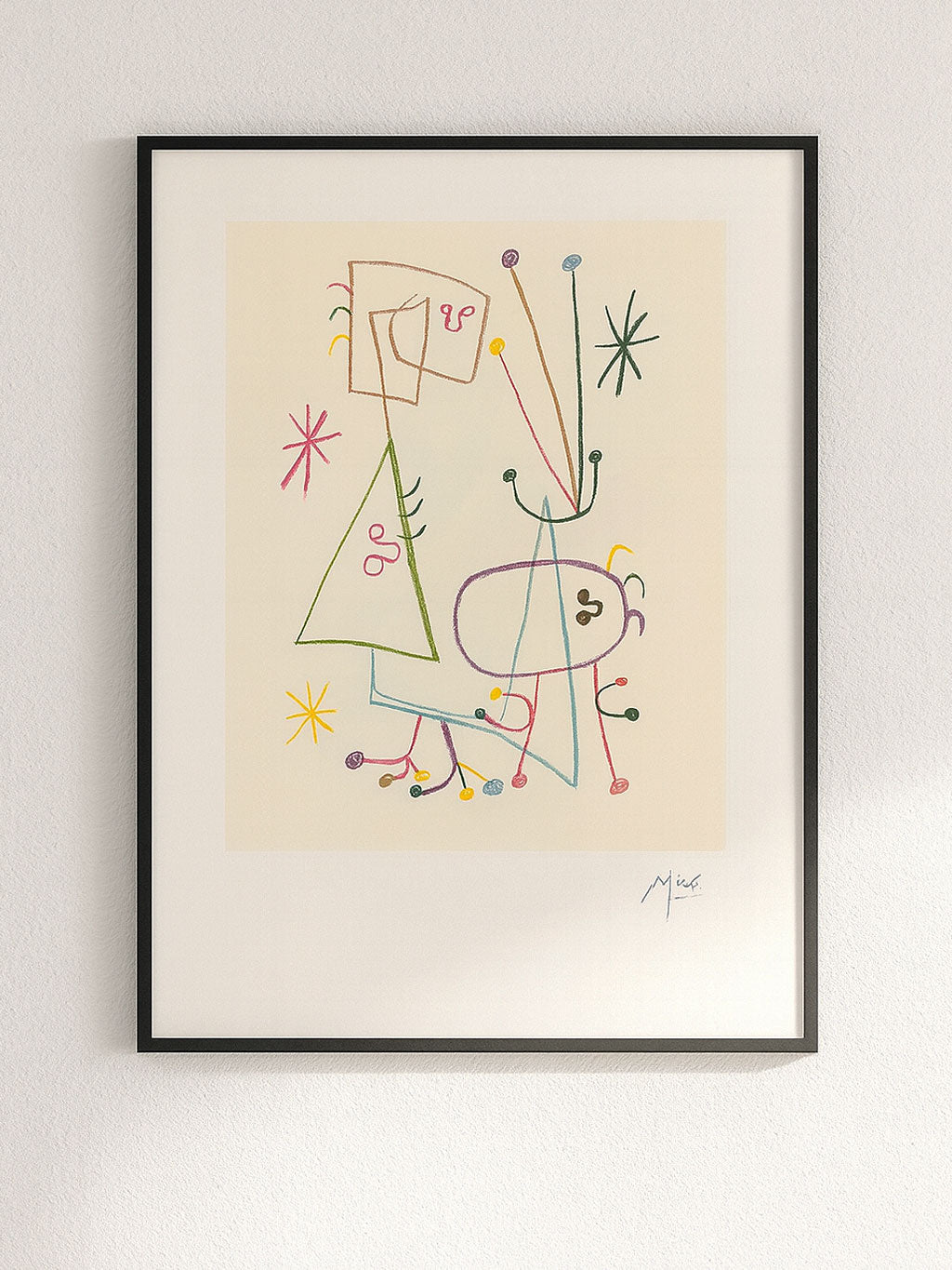 Large Vintage Joan Miró Abstract Posters - Parler Seul - Colophon Maeght Édition 1947