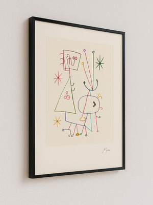 Large Vintage Joan Miró Abstract Posters - Parler Seul - Colophon Maeght Édition 1947