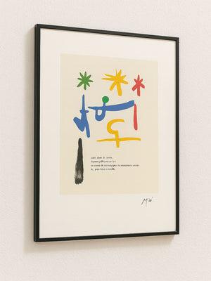 Large Vintage Joan Miró Abstract Posters - Parler Seul - Colophon Maeght Édition 1947