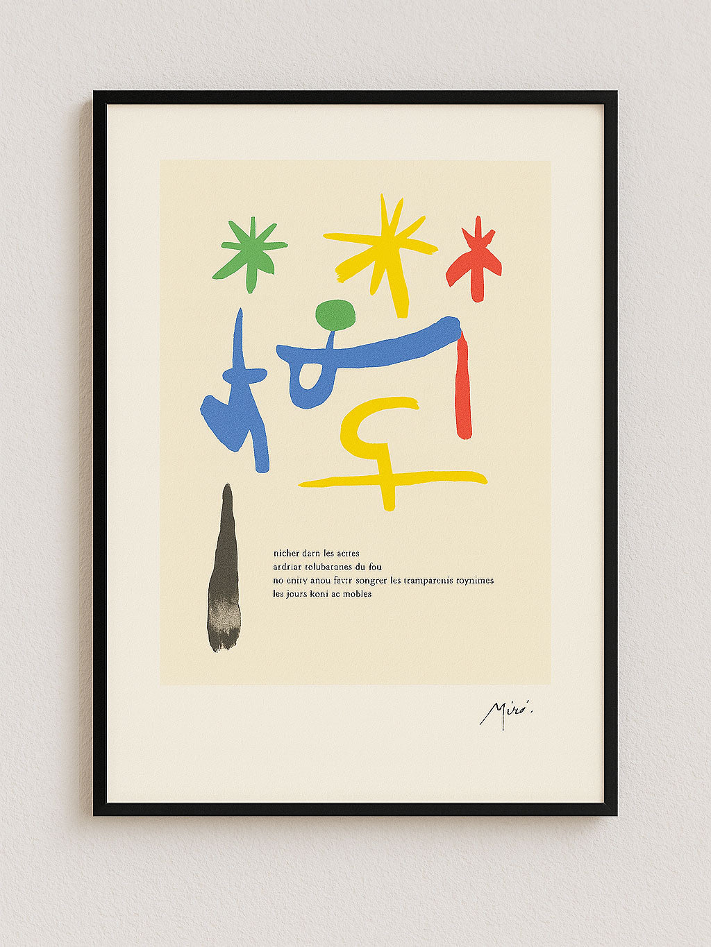 Large Vintage Joan Miró Abstract Posters - Parler Seul - Colophon Maeght Édition 1947