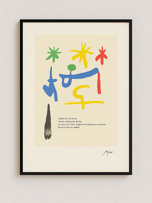 Large Vintage Joan Miró Abstract Posters - Parler Seul - Colophon Maeght Édition 1947