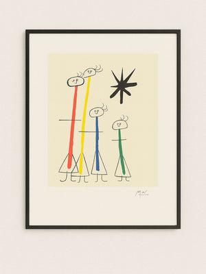 Large Vintage Joan Miró Abstract Posters - Parler Seul - Colophon Maeght Édition 1947