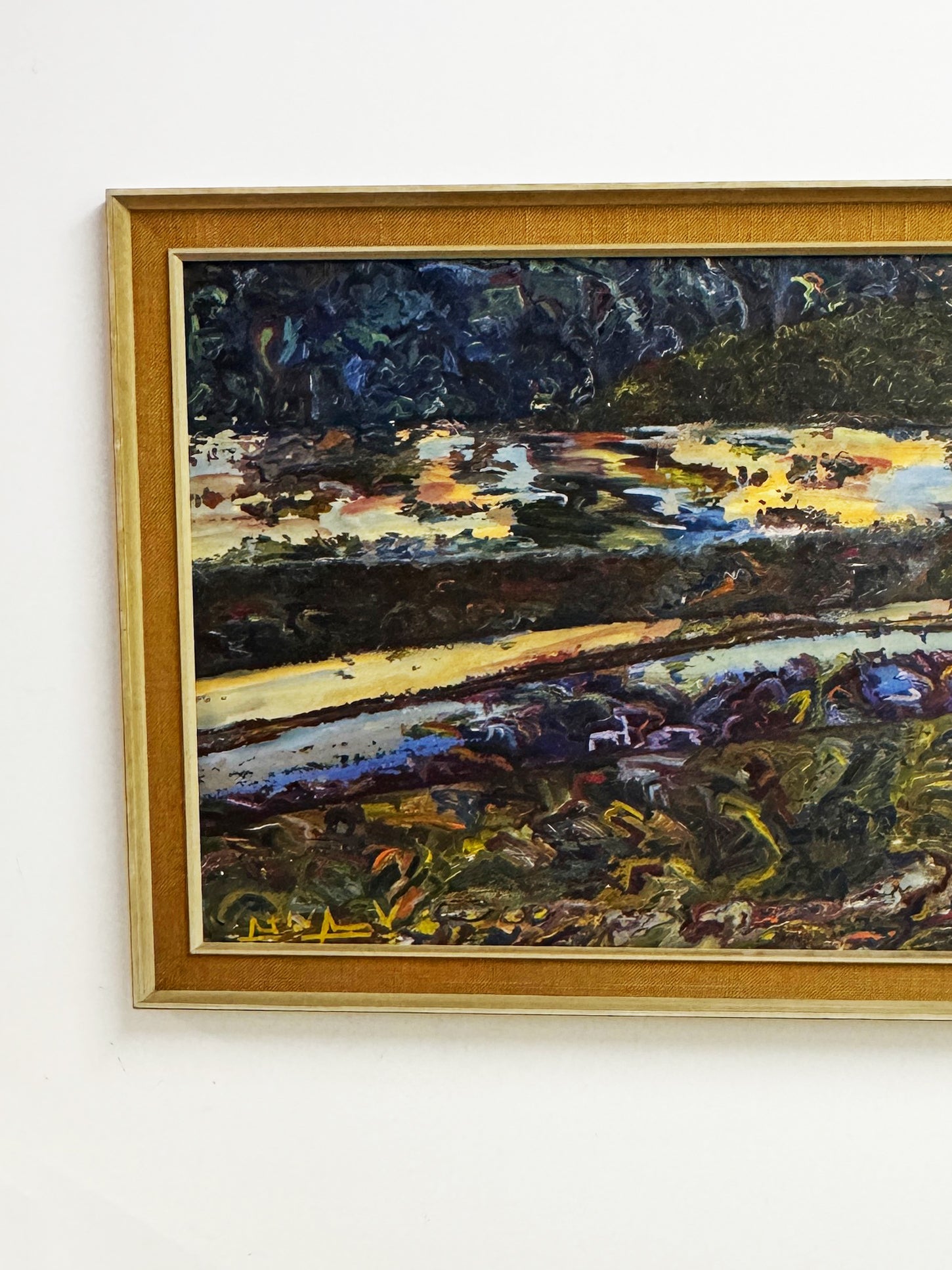 Large Signed Mid Century Vintage Oil Painting - 1960's