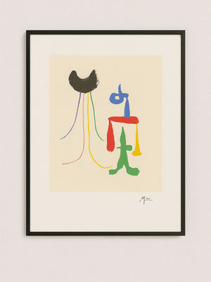 Large Vintage Joan Miró Abstract Posters - Parler Seul - Colophon Maeght Édition 1947