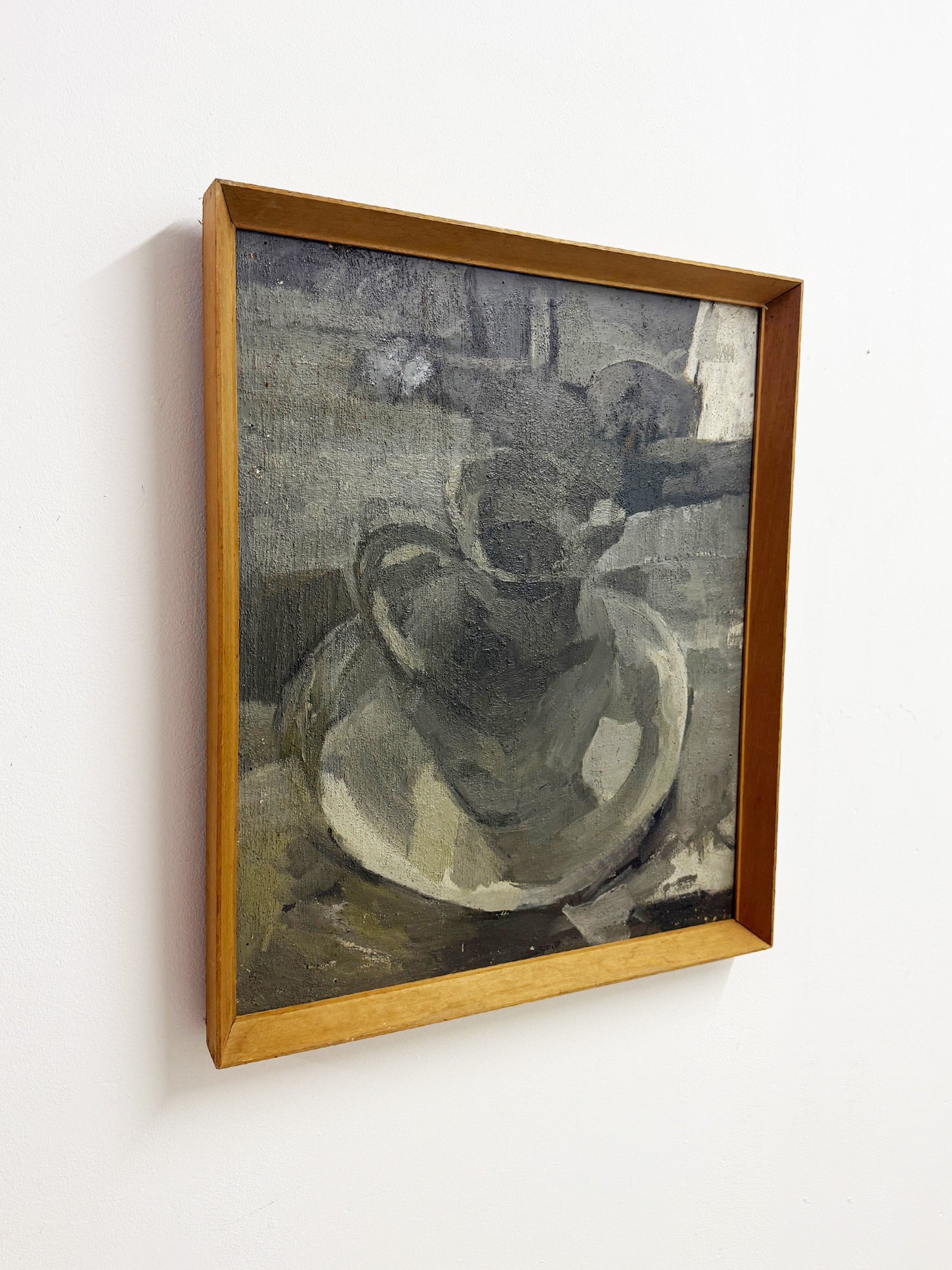 Mid Century Swedish Still Life Oil Painting