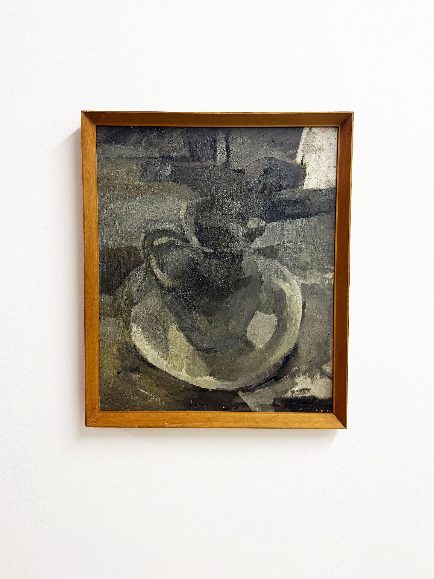 Mid Century Swedish Still Life Oil Painting