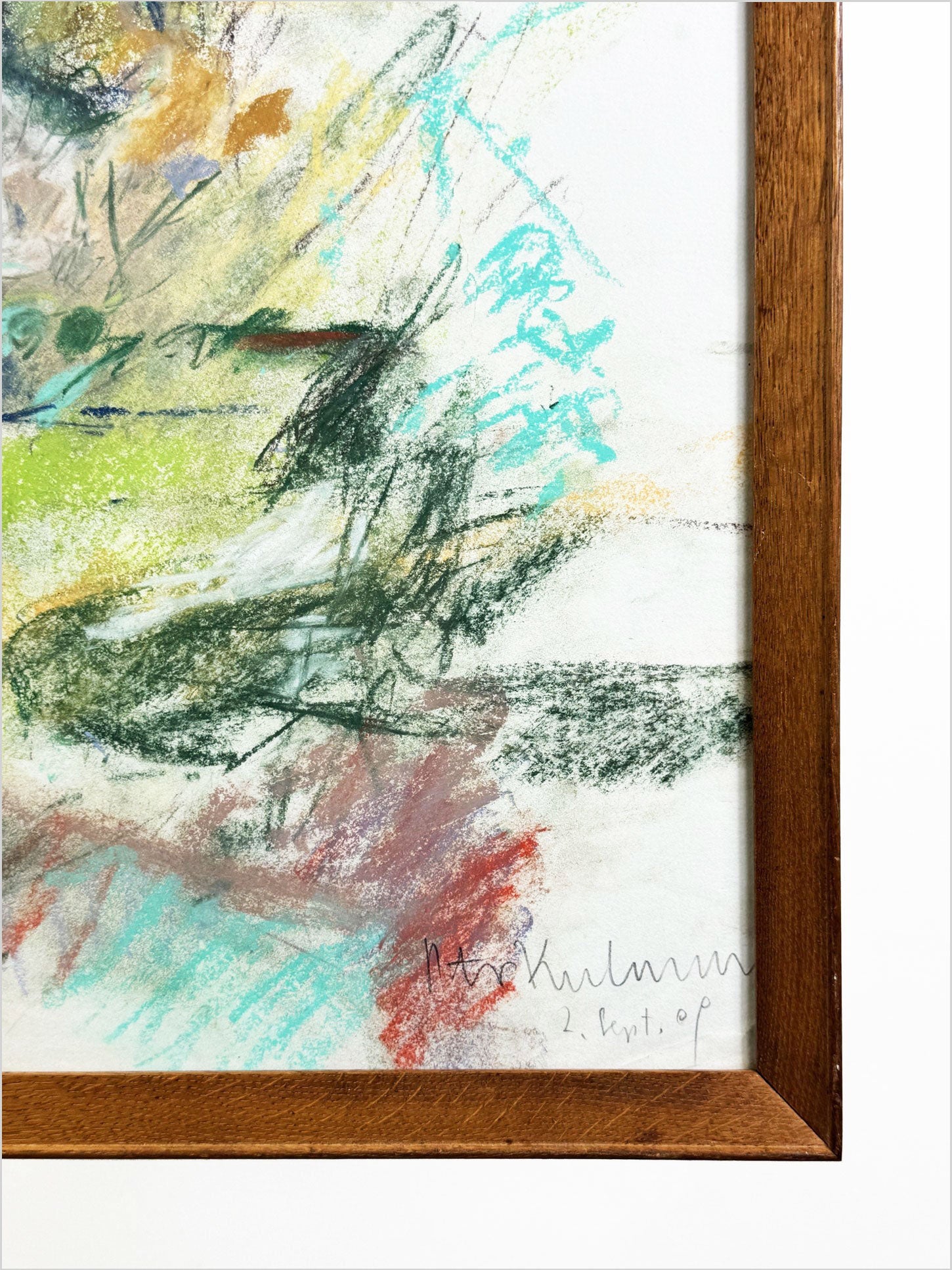 Signature on Abstract pastel by Peter Kubovsky