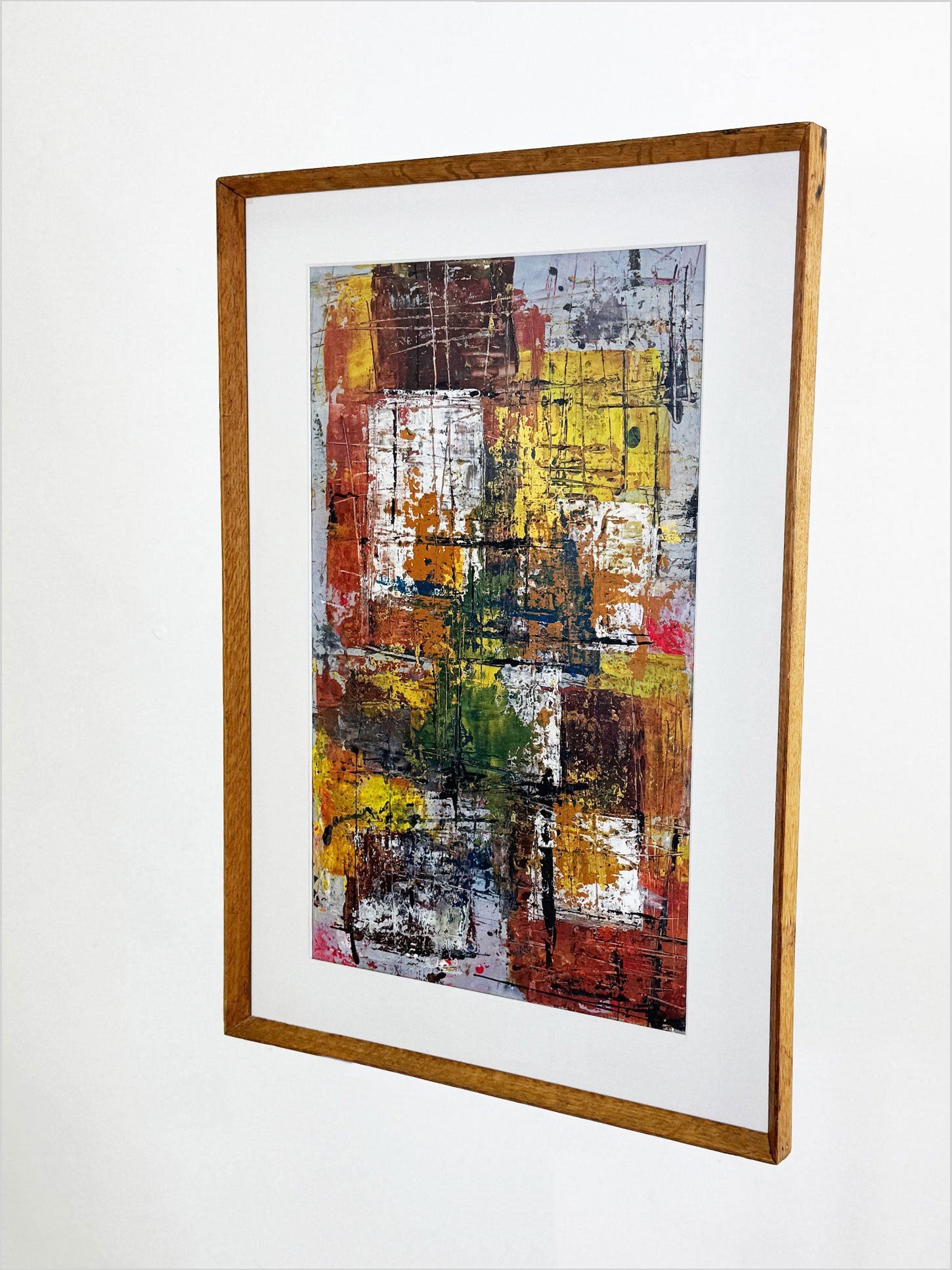 Vintage Cubist Abstract Painting