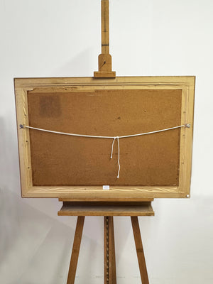 Gwyn Rees, Large Mid Century Figurative Study Reclining Female Nude Oil Painting