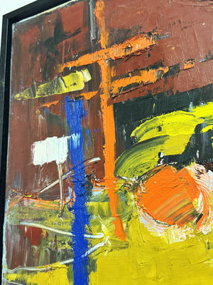 Martin Walton Modernist Abstract Oil Painting on Canvas