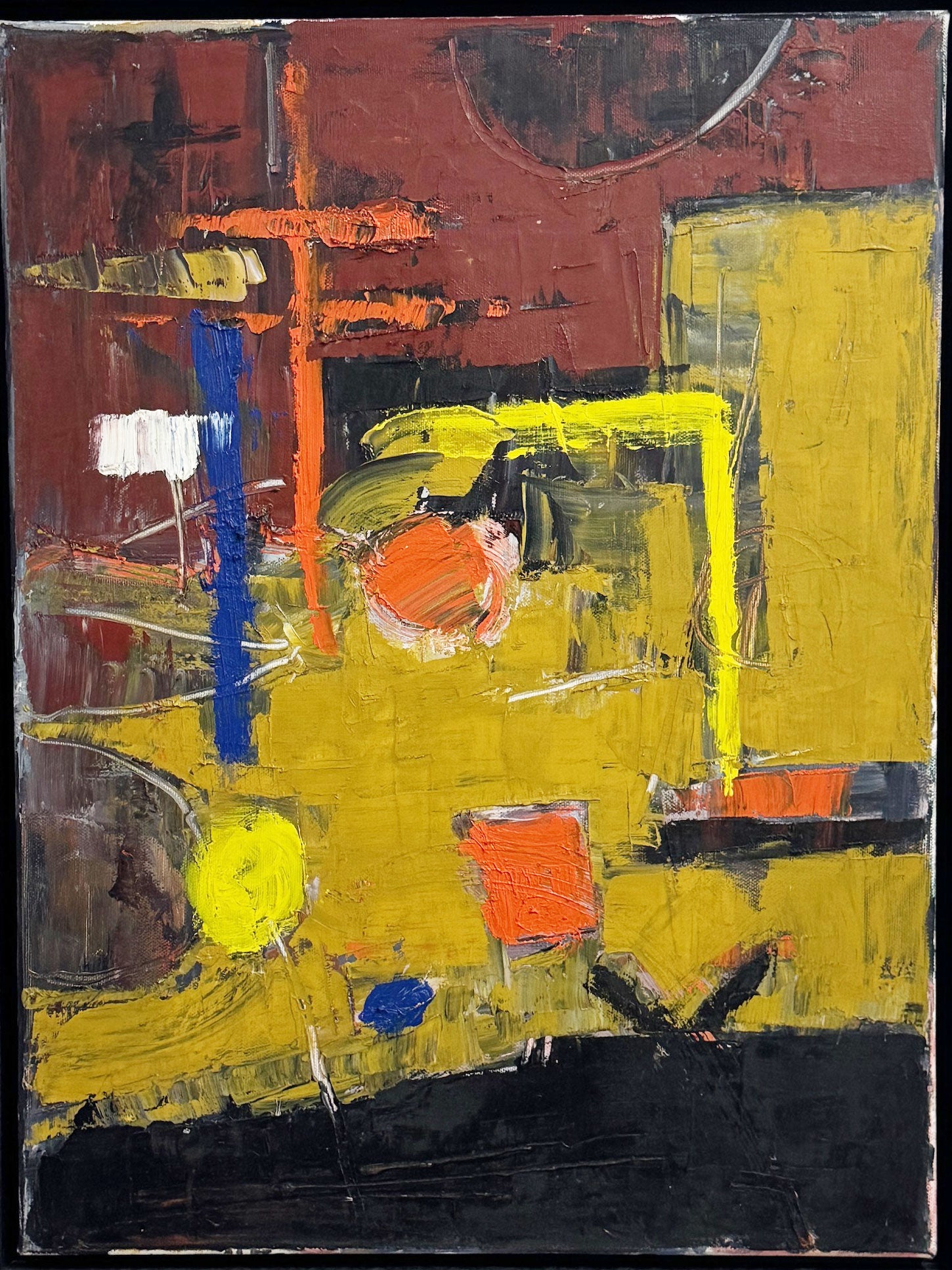 Martin Walton Modernist Abstract Oil Painting on Canvas