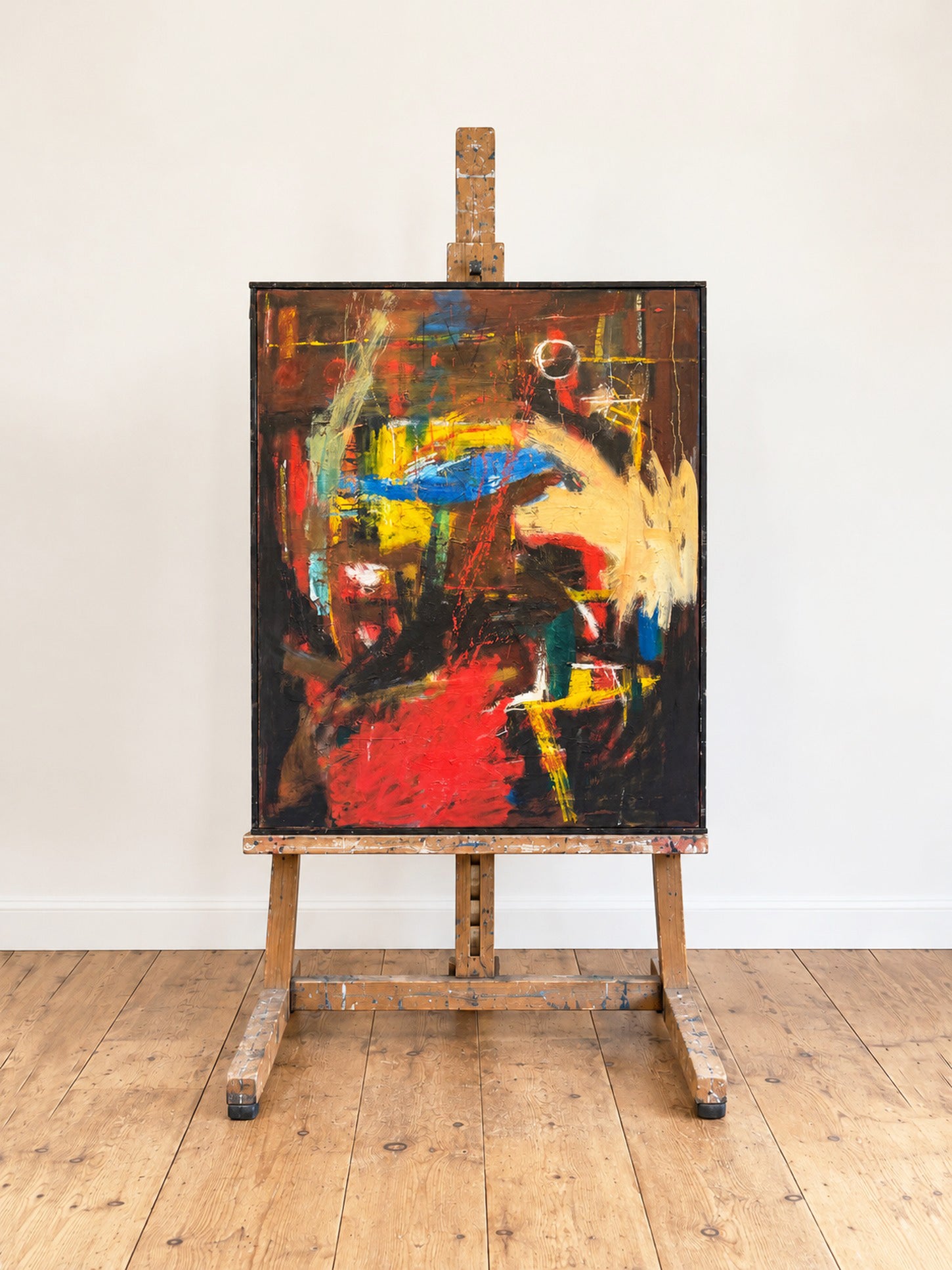 Martin Walton, Large Modernist Abstract Oil Painting on Canvas