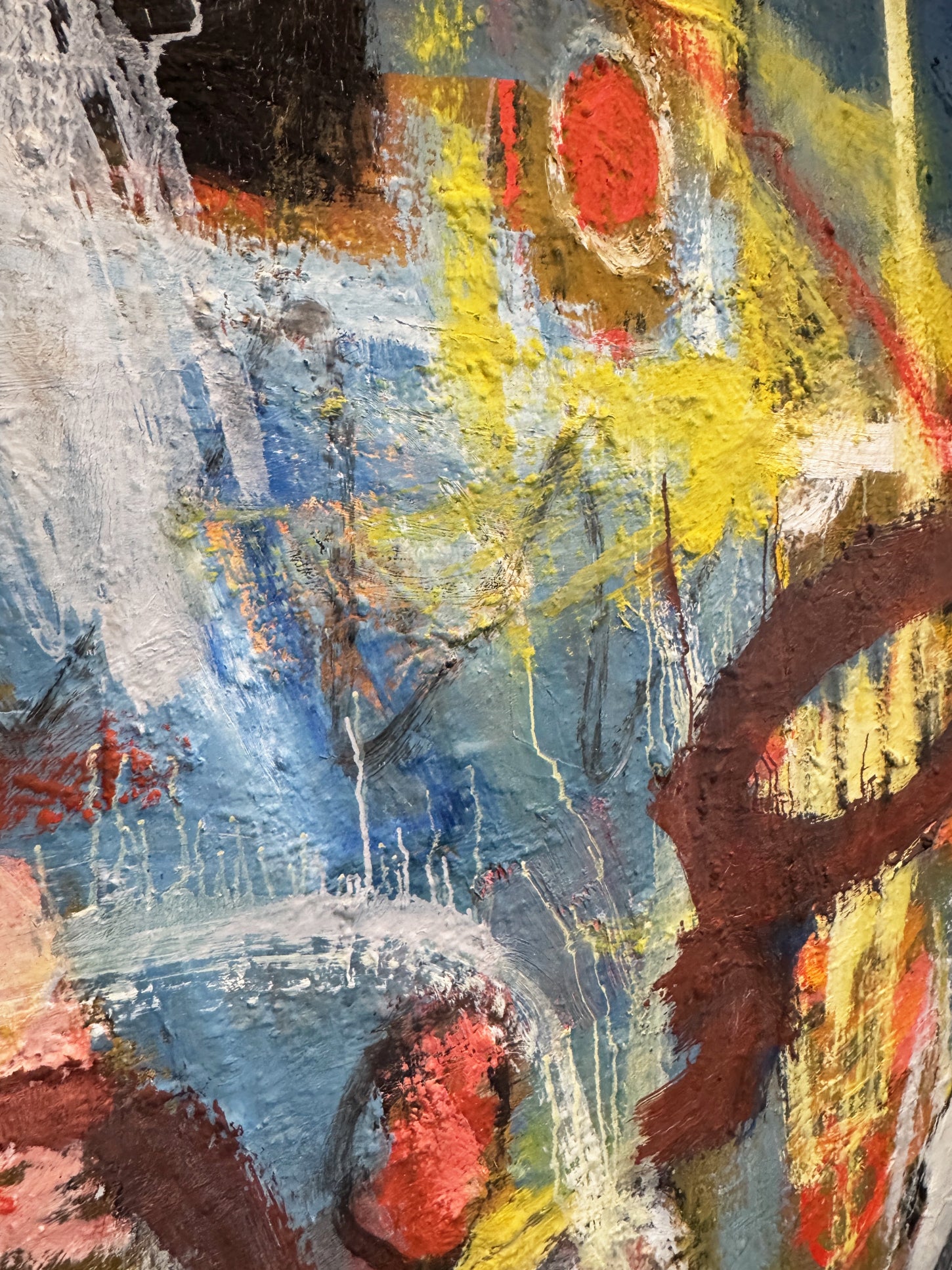 Martin Walton, XL Modernist Abstract Oil Painting on Canvas