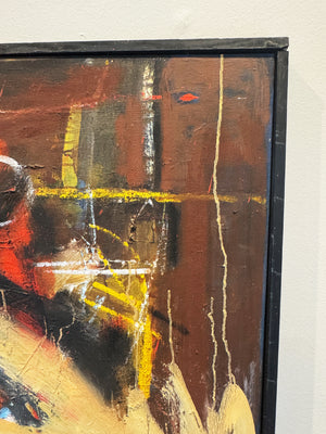 Martin Walton, Large Modernist Abstract Oil Painting on Canvas