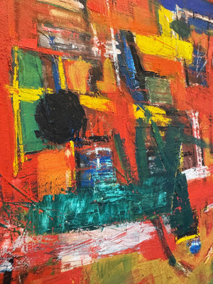 Martin Walton, Large Modernist Abstract Oil Painting on Canvas