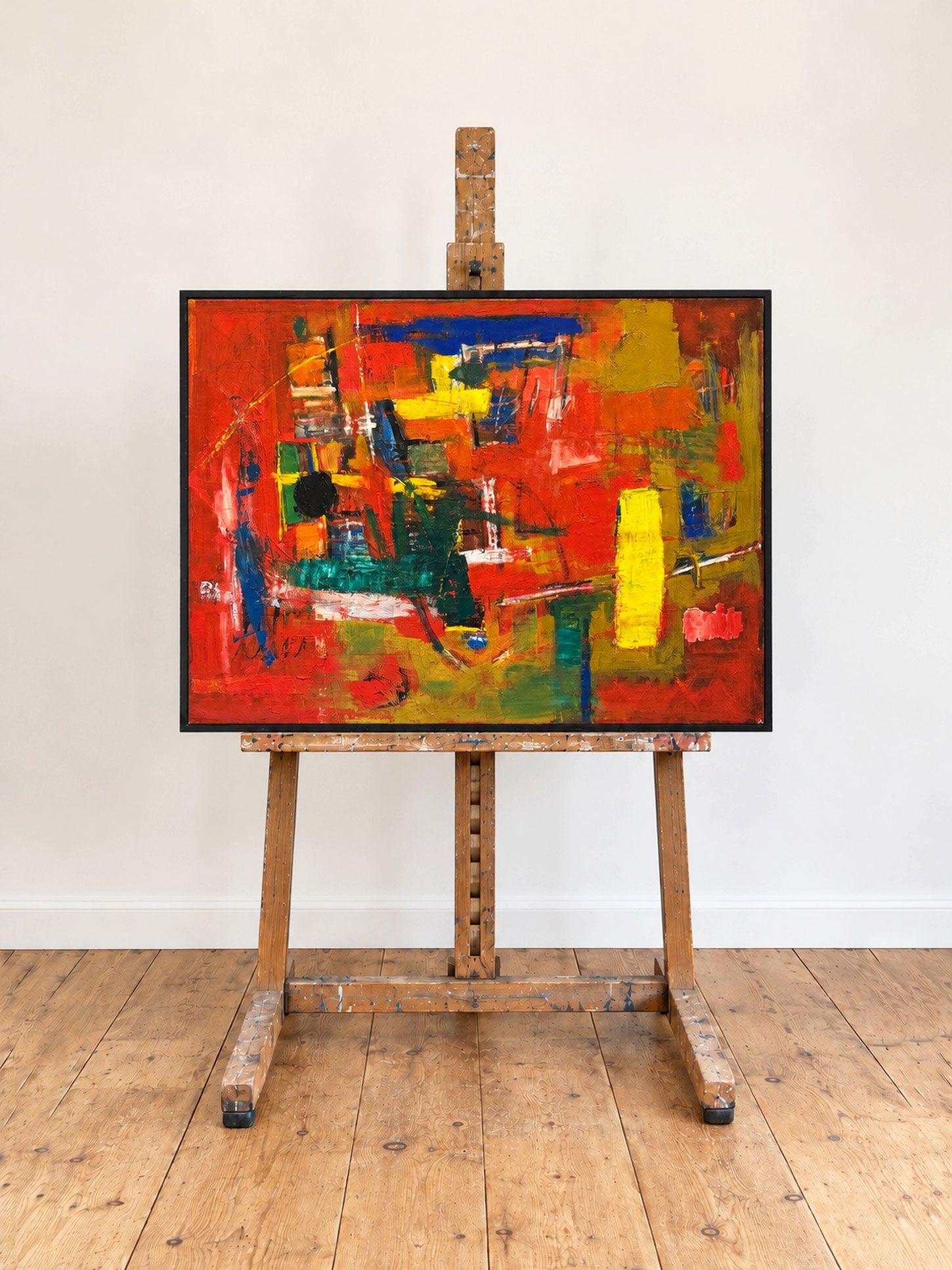 Martin Walton, Large Modernist Abstract Oil Painting on Canvas