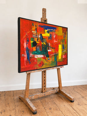 Martin Walton, Large Modernist Abstract Oil Painting on Canvas
