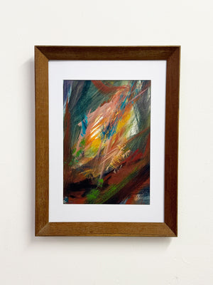 Vintage Abstract Oil Painting, Payot Mauf, 1980’s