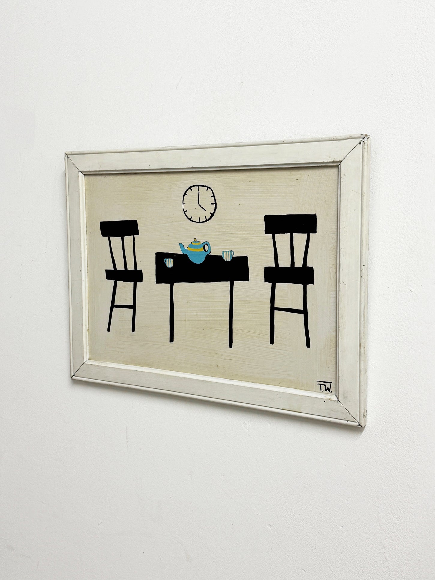 Terence R. Wood, Modernist Abstract Chairs & Table Painting