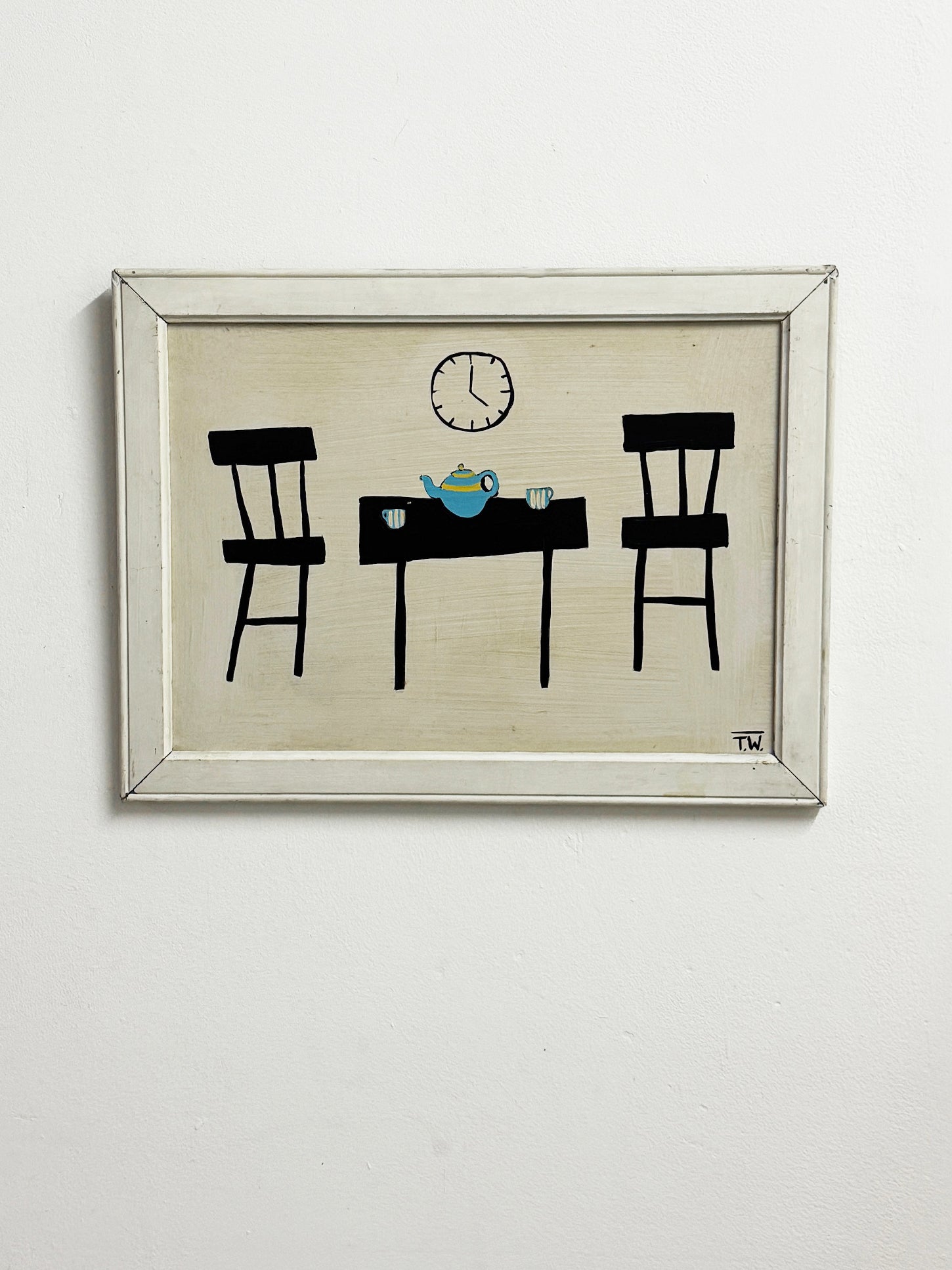 Terence R. Wood, Modernist Abstract Chairs & Table Painting