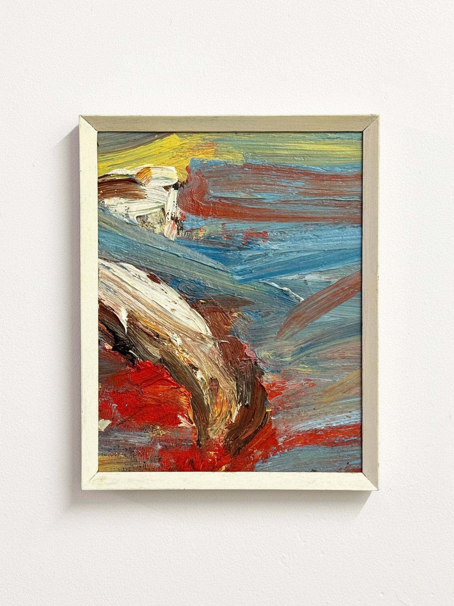 Mid Century Original Scandinavian Abstract Impasto Oil Painting