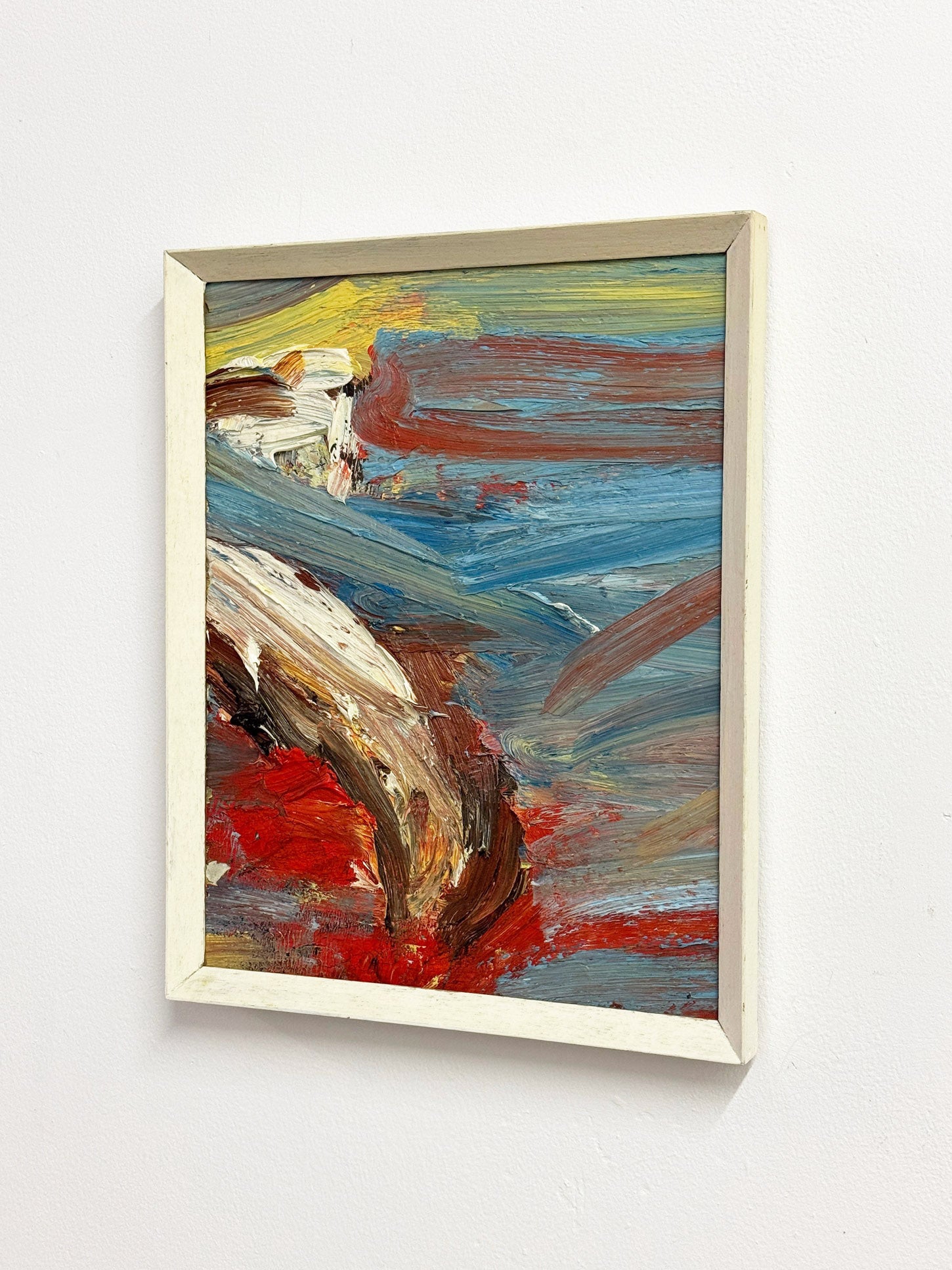 Mid Century Original Scandinavian Abstract Impasto Oil Painting