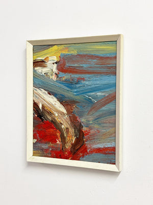 Mid Century Original Scandinavian Abstract Impasto Oil Painting