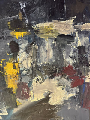 Mid-Century Vintage Abstract Expressionist Oil Painting