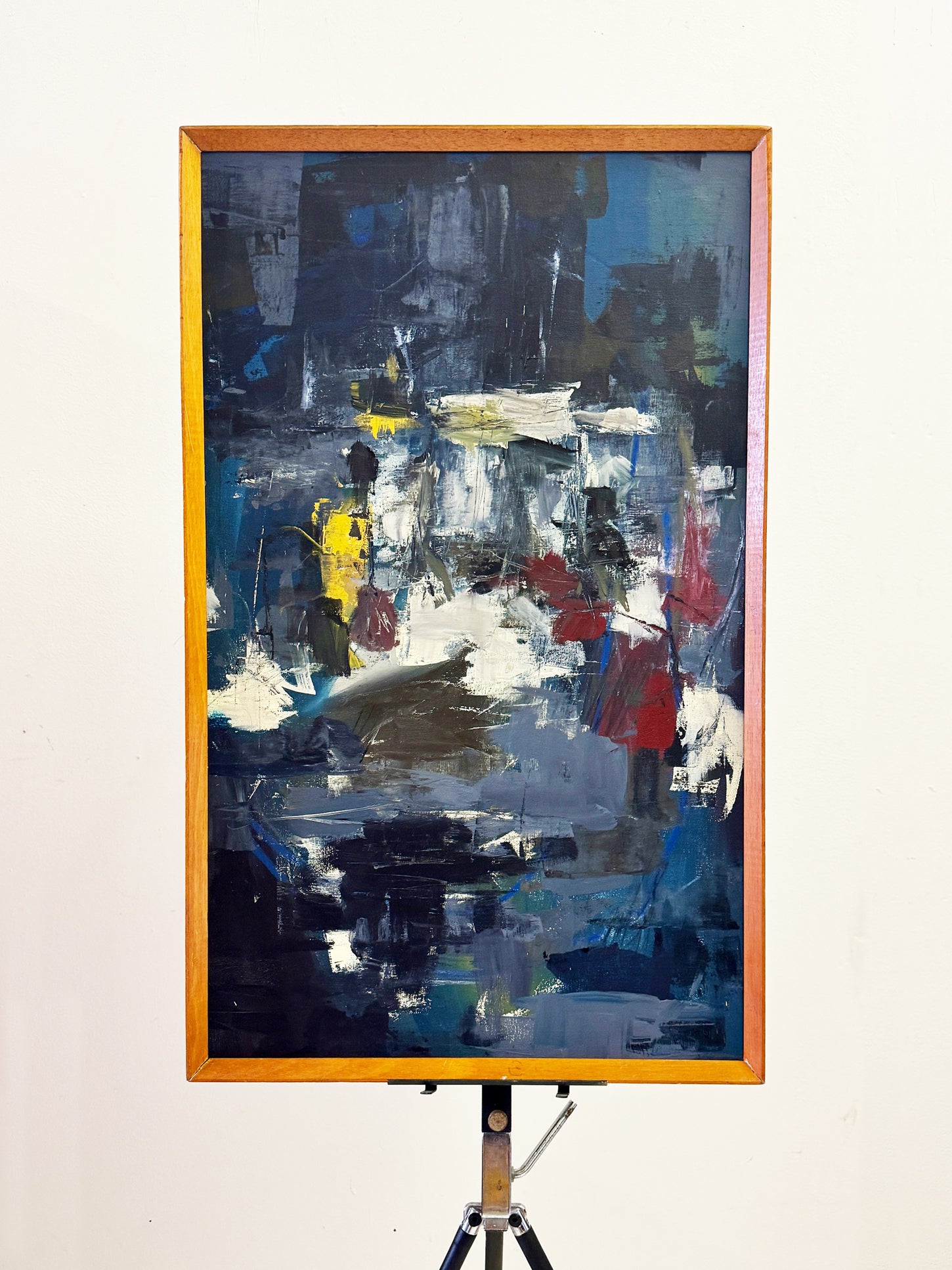Mid-Century Vintage Abstract Expressionist Oil Painting