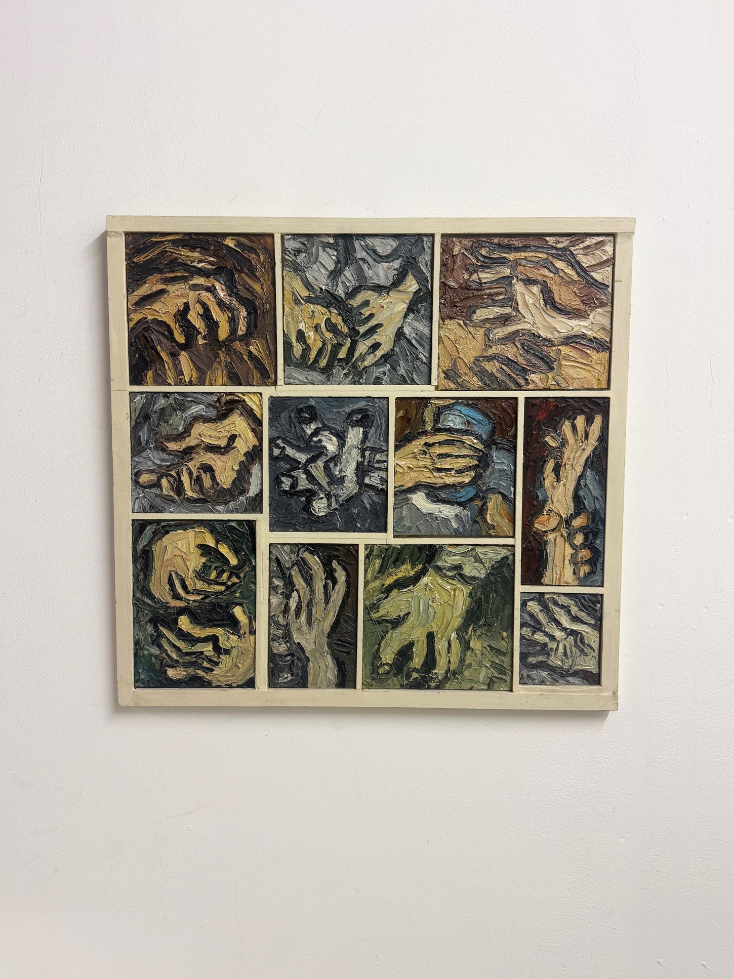 Barry De More, Large Vintage Impasto Oil Painting - Famous Hands