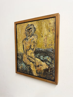 Barry De More, Vintage Impasto Oil Painting - Nude