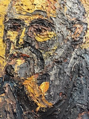 Barry De More, Vintage Impasto Oil Painting - Self Portrait