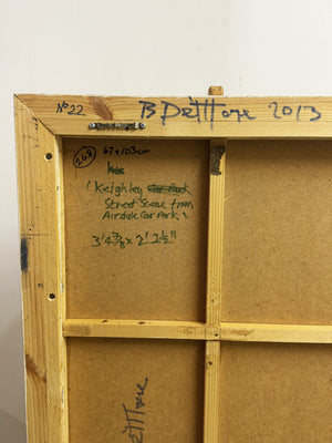 Barry De More, Large Vintage Impasto Oil Painting - Street Scene