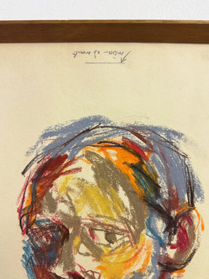 Barry De More – Portrait of a Painter, Pastel on Paper, Signed & Framed