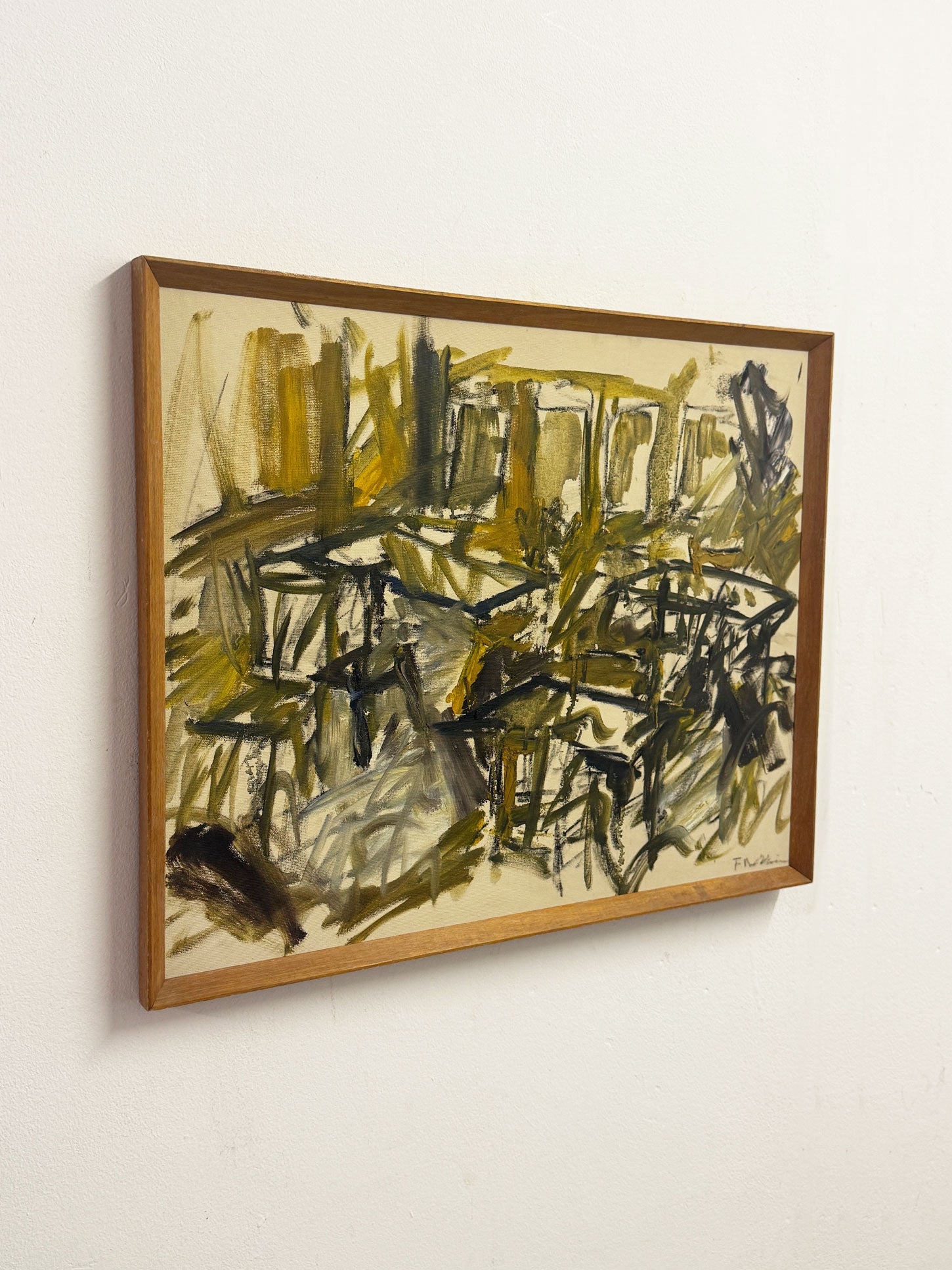 Felix Robbins – Modernist Abstract Oil Painting, Signed Original Artwork