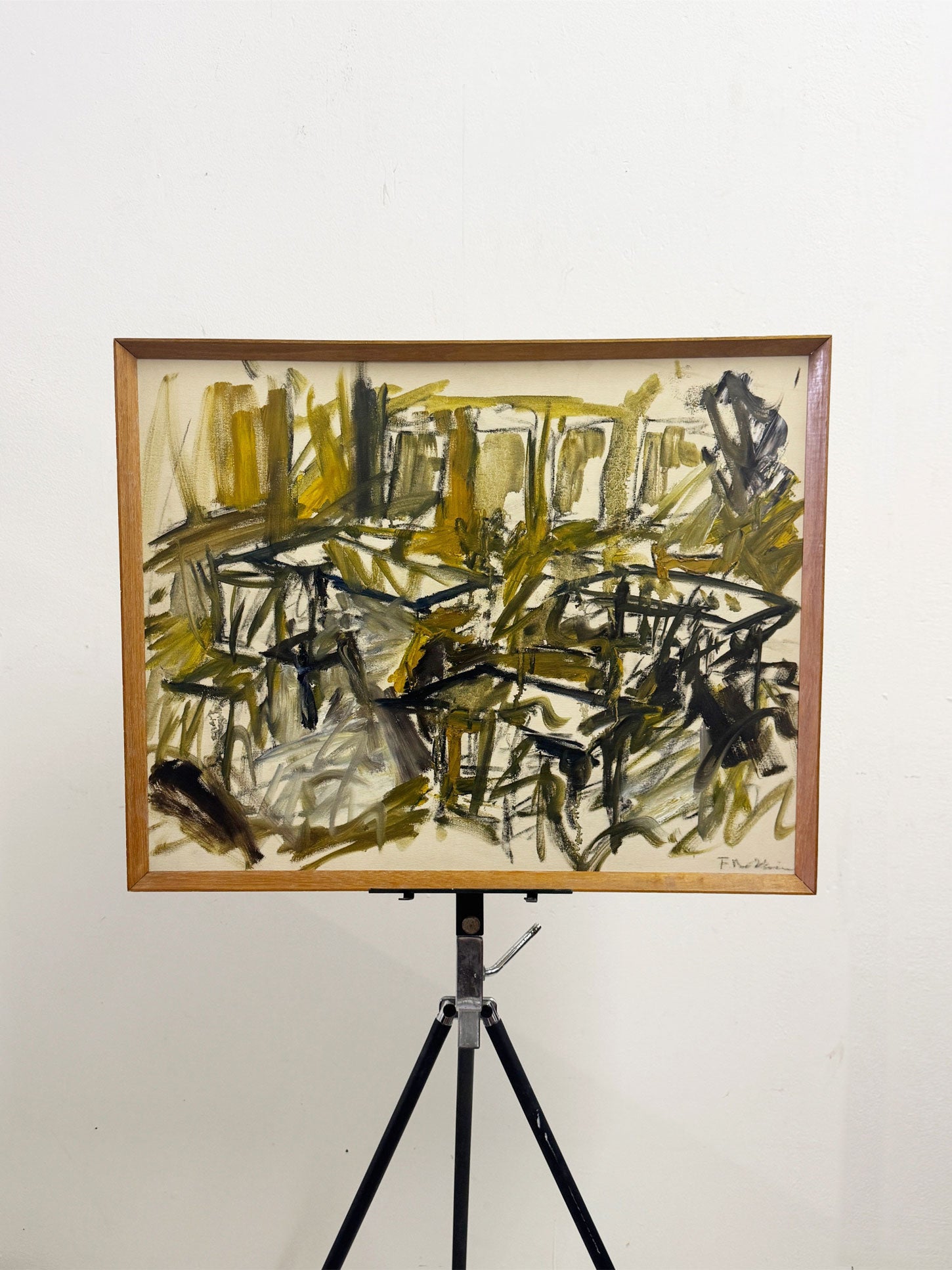 Felix Robbins – Modernist Abstract Oil Painting, Signed Original Artwork