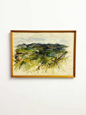 Felix Robbins – Abstract Landscape, 1996, Oil Painting Signed & Framed