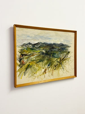 Felix Robbins – Abstract Landscape, 1996, Oil Painting Signed & Framed