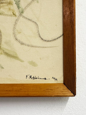 Felix Robbins – Abstract Landscape, 1996, Oil Painting Signed & Framed