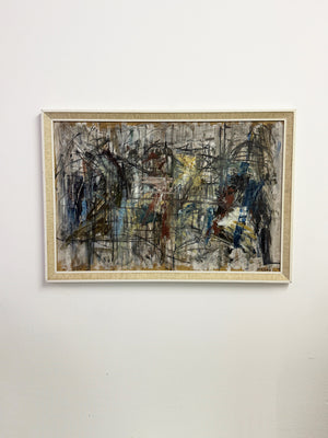 Felix Robbins Large Abstract Oil Painting - Signed Original Artwork
