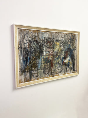 Felix Robbins Large Abstract Oil Painting - Signed Original Artwork