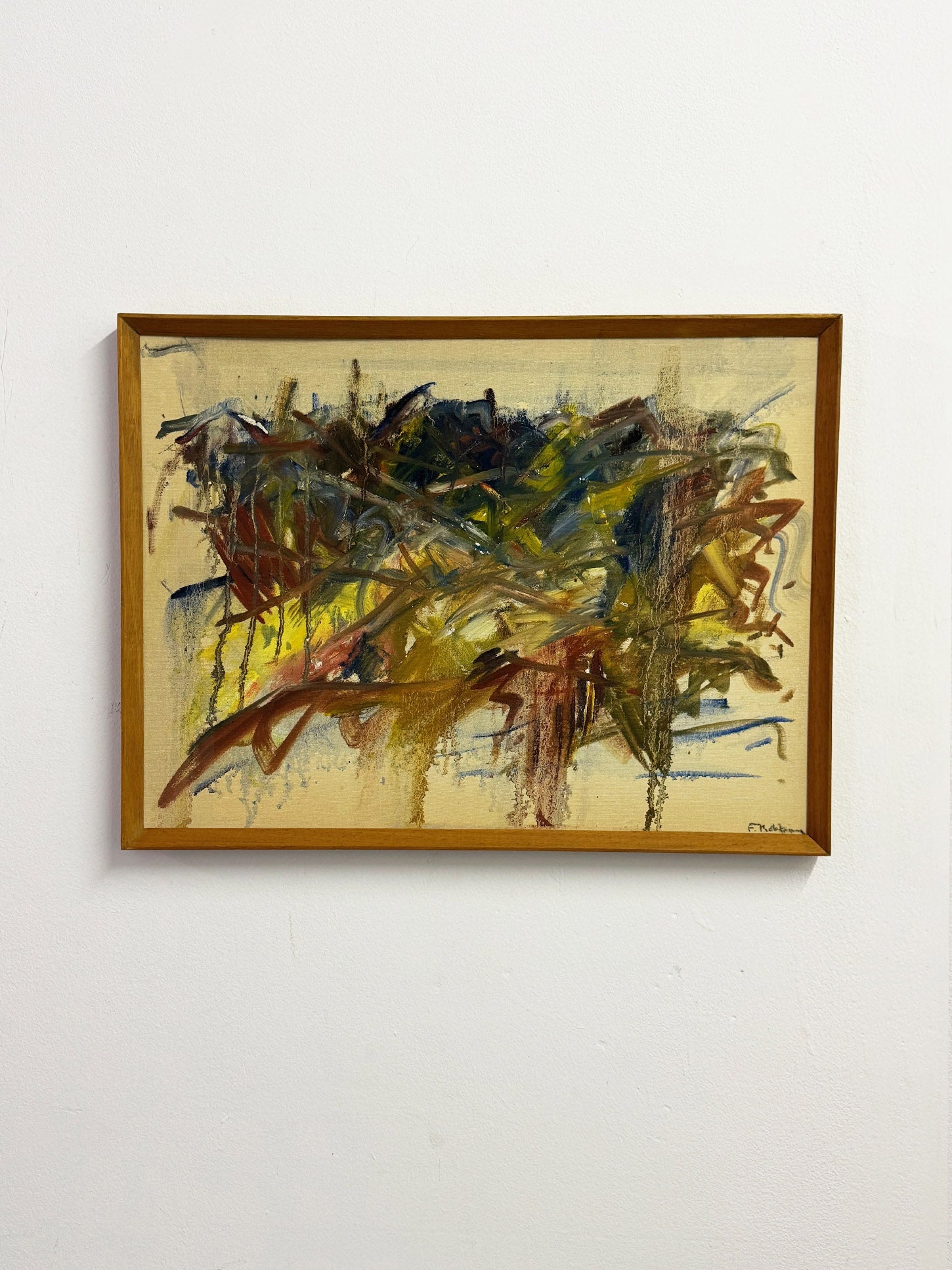 Felix Robbins – Vintage Abstract Oil Painting, Original Signed Artwork