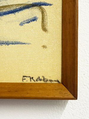 Felix Robbins – Vintage Abstract Oil Painting, Original Signed Artwork