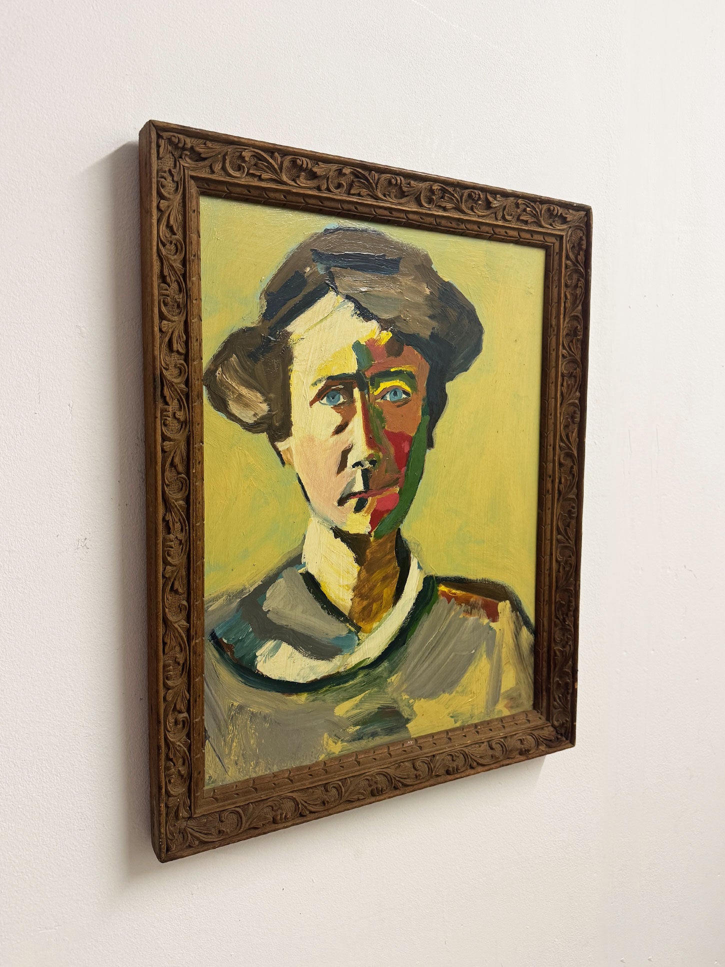 Expressionist Portrait in the Style of Gabriele Münter – Bold Modernist Oil Painting