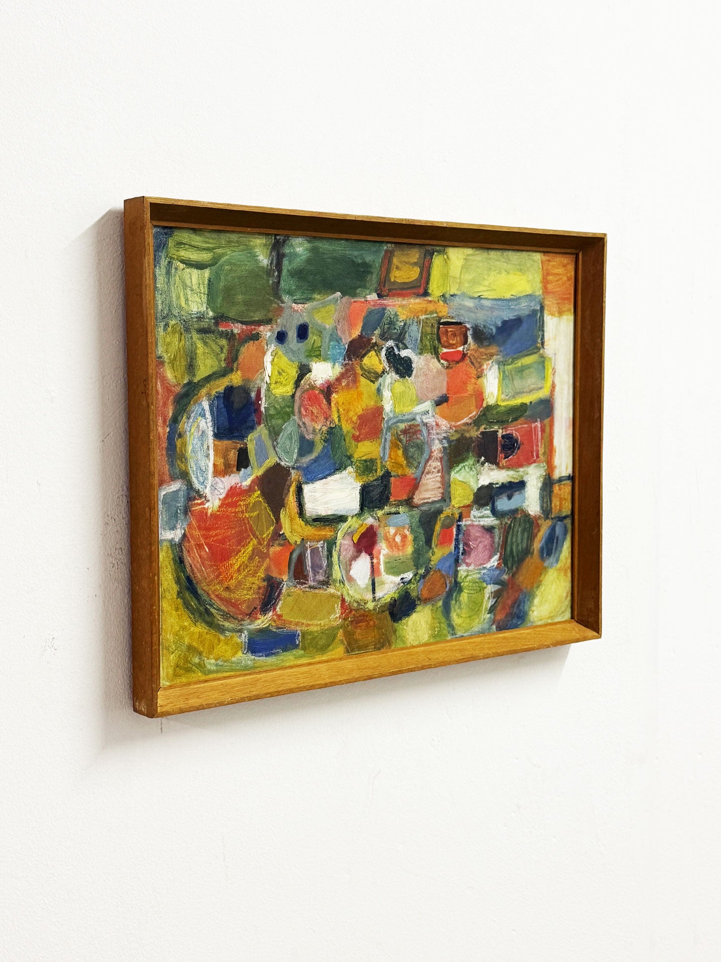 Jean Taprell Clark, Figure in a Landscape - Mid-Century Modernist Abstract British Oil Painting